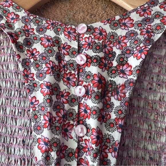 JAPNA | Pink & rose floral pattered halter racer back button up maxi dress - Picture 6 of 12